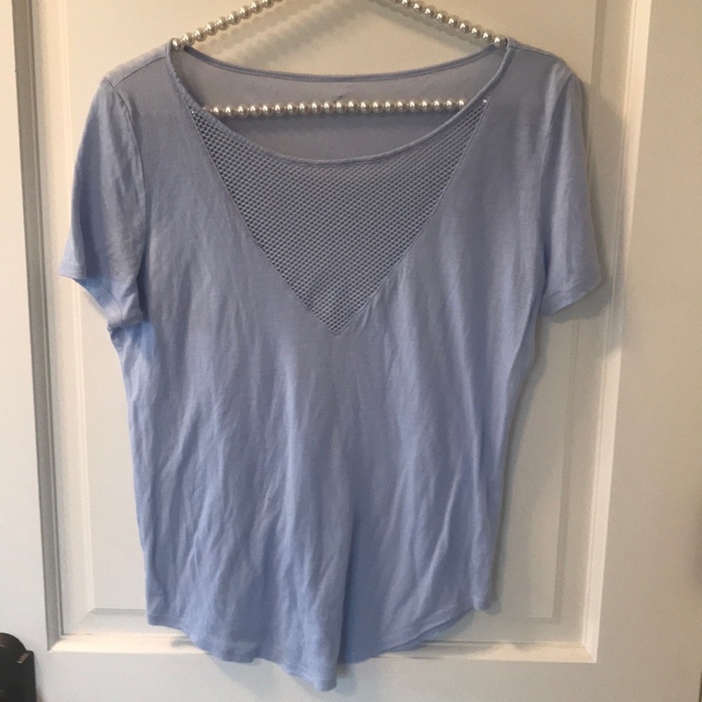 Alo Yoga small blue workout t-shirt